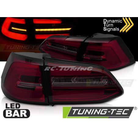 SEQ LED Tail Lights Red/Smoked for VW Golf 7 17-19 SW