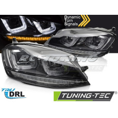 Black Line SEQ Front Headlights for VW Golf 7 13-17