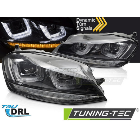 Black Line SEQ Front Headlights for VW Golf 7 13-17