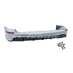 Rear bumper with diffuser glossy black for VW T6 + 6.1