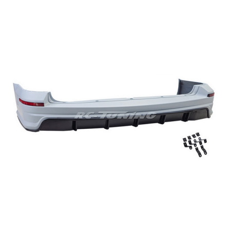 Rear bumper with glossy black diffuser for VW T6 + 6.1