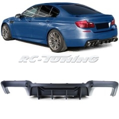 Matte black duplex diffuser for BMW 5 Series F10/F11 550i/M550d