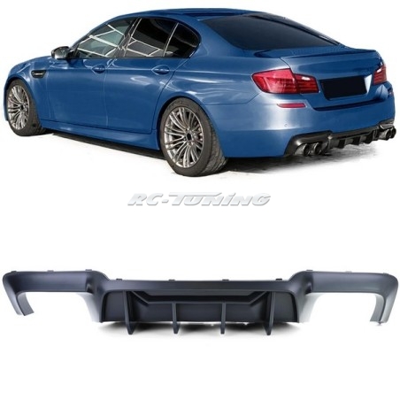 Matte black duplex diffuser for BMW 5 Series F10/F11 550i/M550d