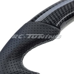 Genuine carbon and perforated leather sports steering wheel for VW T6.1 with paddles