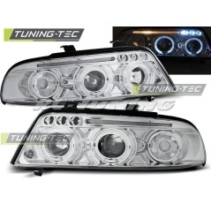 Headlights Angel Eyes Audi A4 B5 01.99-09.00 Chrome