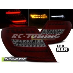 Mercedes W204 07-10 LED Tail Lights/Lightbar Red/Smoked