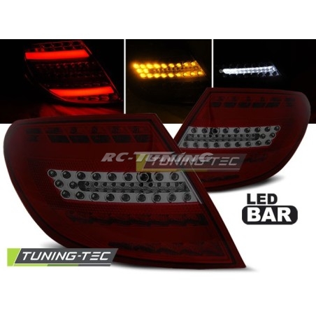 Mercedes W204 07-10 LED Tail Lights/Lightbar Red/Smoked