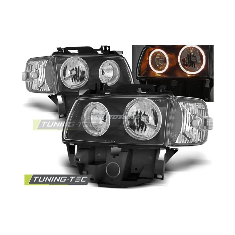 Angel Eyes Frontscheinwerfer Volkswagen T4 Bus 08.96-03.03 Schwarz LPVW28