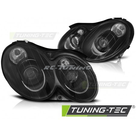 Mercedes CLK W209 03-10 Black Front Headlights