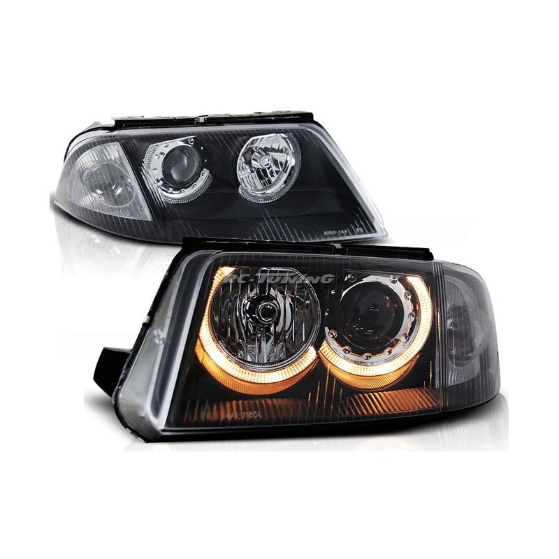 Angel Eyes Frontscheinwerfer Volkswagen Passat 3BG B5 FL 09.00-03.05 Schwarz LPVW46