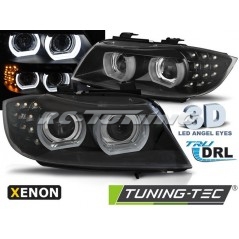 Phares Xénon Angel Eyes LED DRL Pour BMW Serie 3 E90/E91 09-11