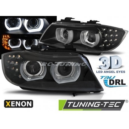 Xenon Angel Eyes LED DRL Headlights For BMW 3 Series E90/E91 09-11