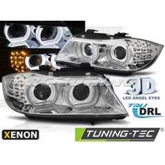 Phares Xénon Angel Eyes LED DRL Pour BMW Serie 3 E90/E91 09-11