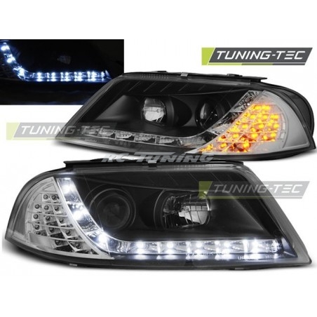 Front Headlights Daylight Volkswagen Passat 3BG B5 FL 09.00-03.05 Black