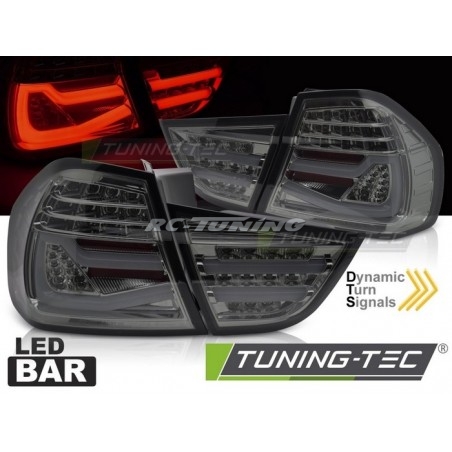 LED BAR SEQ Tail Lights, Smoked for BMW E90 09-11