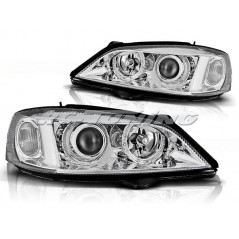 Phares Avant Angel Eyes Opel Astra G 09.97-02.04 Chrome