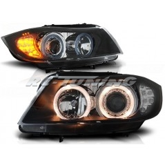 Angel Eyes Frontscheinwerfer BMW Serie 3 E90/E91 Limousine 03.05-08.08 Schwarz LPBM90