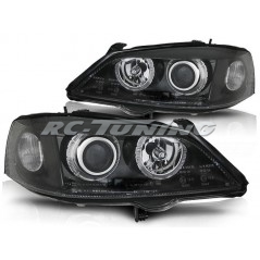 Angel Eyes Headlights Opel Astra G 09.97-02.04 Black