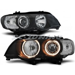 Angel Eyes Frontscheinwerfer Xenon D2S BMW X5 E53 09.99-10.03 Schwarz LPBM87