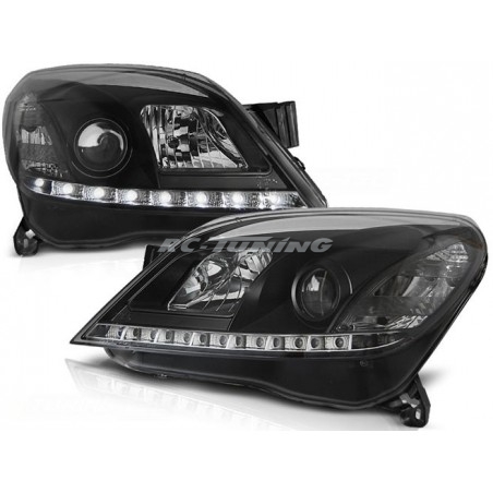 Opel Astra H 03.04-09 3/5Ptes Black Daylight Front Headlights