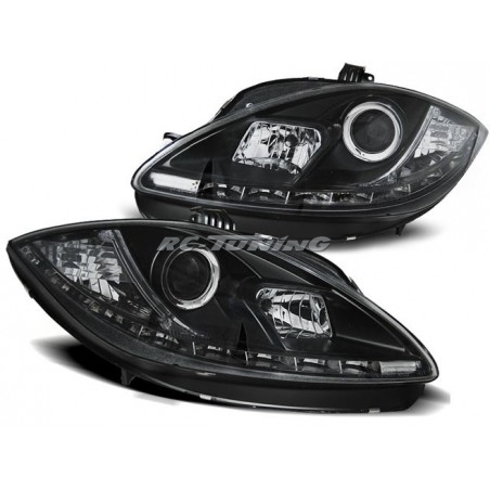 Front Headlights Daylight Seat Leon 09-13 Black