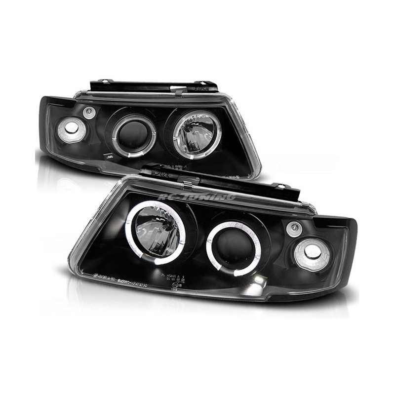 Angel Eyes Frontscheinwerfer Volkswagen Passat B5 3B 11.96-08.00 Schwarz LPVW13