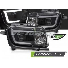 Black Tube Light Headlights for Chevrolet Camaro 09.13