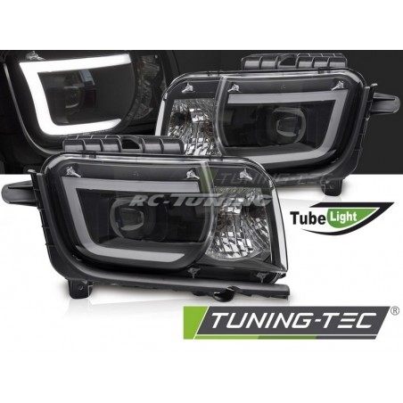 Black Tube Light Headlights for Chevrolet Camaro 09.13