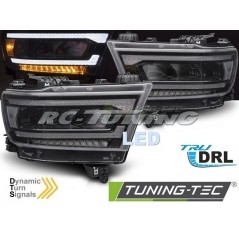 SEQ LED DRL Front Headlights for Dodge Ram 19-22