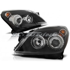 Angel Eyes Front Headlights Opel Astra H 03.04-09 3/5Ptes Black LPOP72 LPOP72 249,90 €