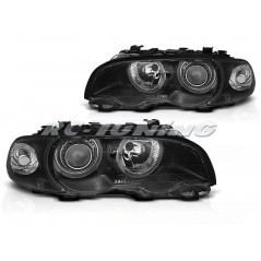 Angel Eyes Front Headlights BMW Serie 3 E46 Cpé/Cab 04.99-08.01 Black