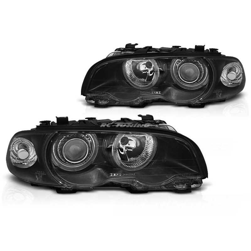 Angel Eyes Frontscheinwerfer BMW Serie 3 E46 Cpé/Cab 04.99-08.01 Schwarz LPBM34