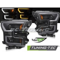 Dual Tube Light Front Headlights For Ford F150 MK13 14-17