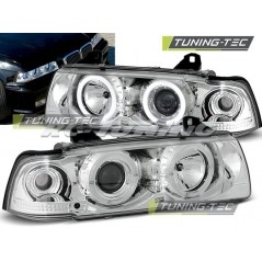 Angel Eyes Front Headlights BMW Serie 3 E36 Cpé/Cab 12.90-08.99 Chrome