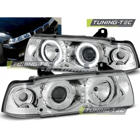 Angel Eyes Front Headlights BMW Serie 3 E36 Cpé/Cab 12.90-08.99 Chrome LPBM03 LPBM03 199,90 €