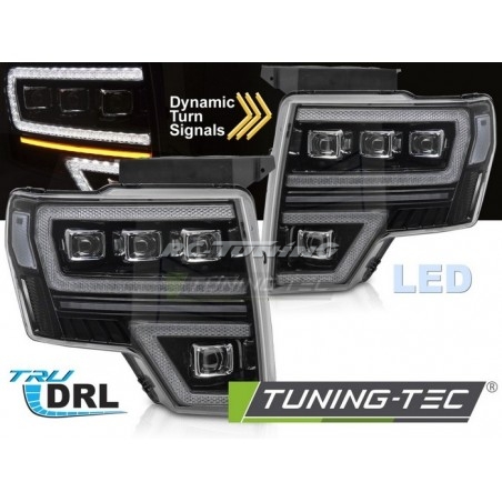 Phares avant LED DRL SEQ pour Ford F150 MK12 08-14