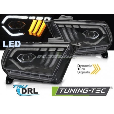 Phares avant LED DRL pour Ford Mustang 10-13