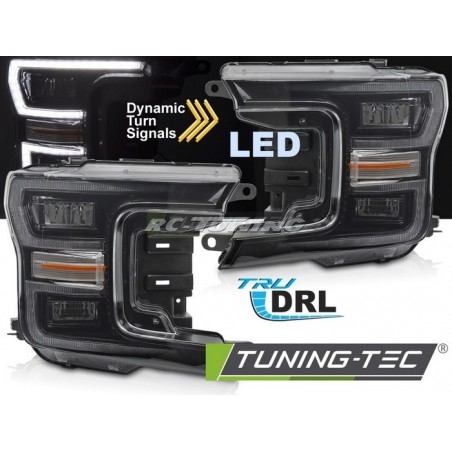 SEQ LED DRL Front Headlights for Ford F150 MK13 17-20