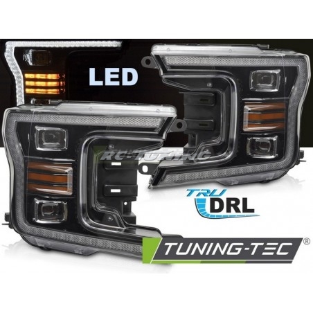 SEQ LED DRL Front Headlights for Ford F150 MK13 17-20