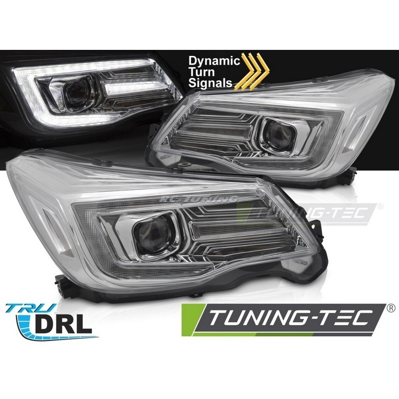 Scheinwerfer LED DRL Chrom für Subaru Forester IV 13-18 LPSU17