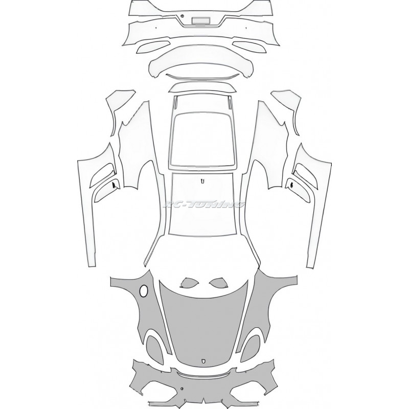 PPF-Schutzfolien-Set für Porsche 718 Cayman GT4 20-23 PPF/718GT4