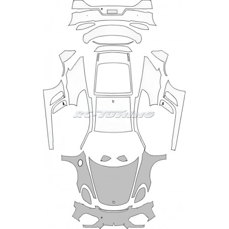 PPF-Schutzfolien-Set für Porsche 718 Cayman GT4 20-23 PPF/718GT4