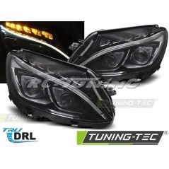 HEADLIGHTS TRUE DRL BLACK fits MERCEDES W205 14-18