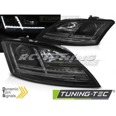 Schwarze SEQ LED-Frontscheinwerfer für Audi TT 8J 06-10