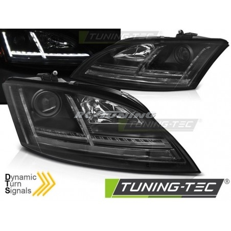 Schwarze SEQ LED-Frontscheinwerfer für Audi TT 8J 06-10