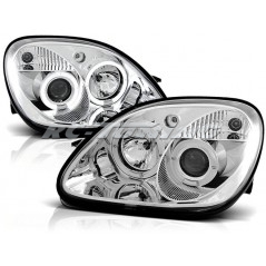 Angel Eyes Front Headlights Mercedes R170 SLK 04.96-04 chrome