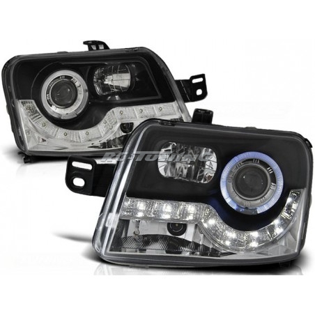 Fiat Panda 03- Daylight Front Headlights Black