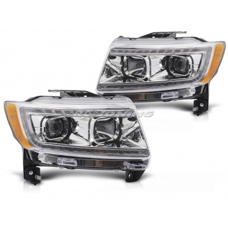 Tube Light Headlights for Chrysler Grand Cherokee 11-13