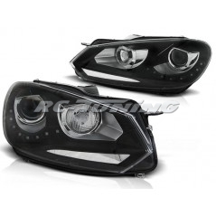 Front Headlights Daylight TRU/DRL Volkswagen Golf 6 10.08-12 Black