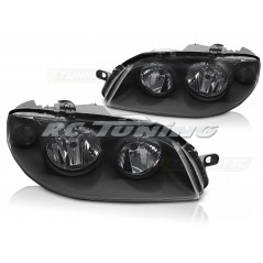 Headlights black background for Fiat Punto 2 FL 03-07